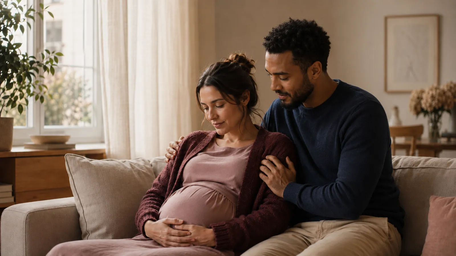 Couple attendant un enfant, accompagné pendant la grossesse
